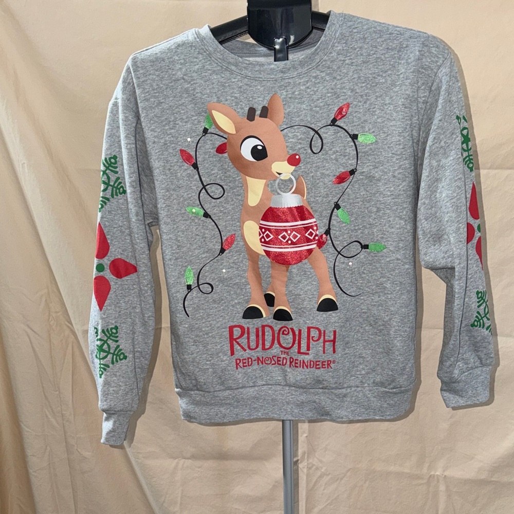 Rudolph Gray Holiday Sweatshirt